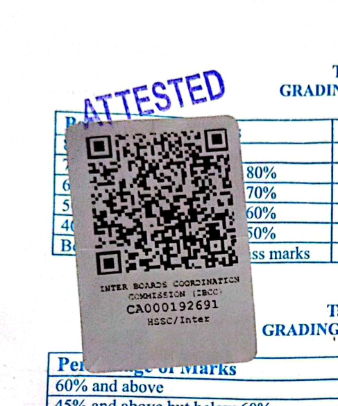 IBCC attestation sample