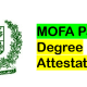 MOFA Pakistan Degree Attestation