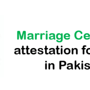 Marriage Certificate attestation for OMAN in Pakistan