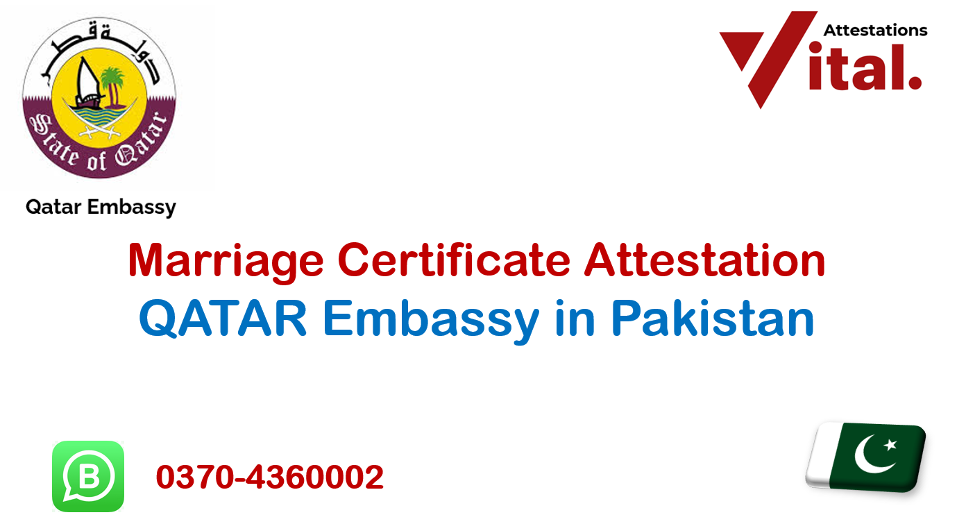 Marriage Certificate attestation for Qatar