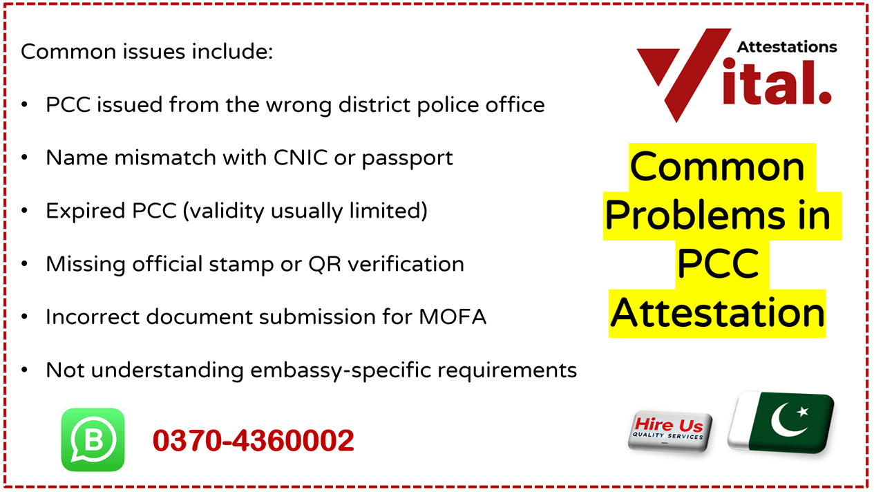 Common issues during police character certificate attestation in Pakistan