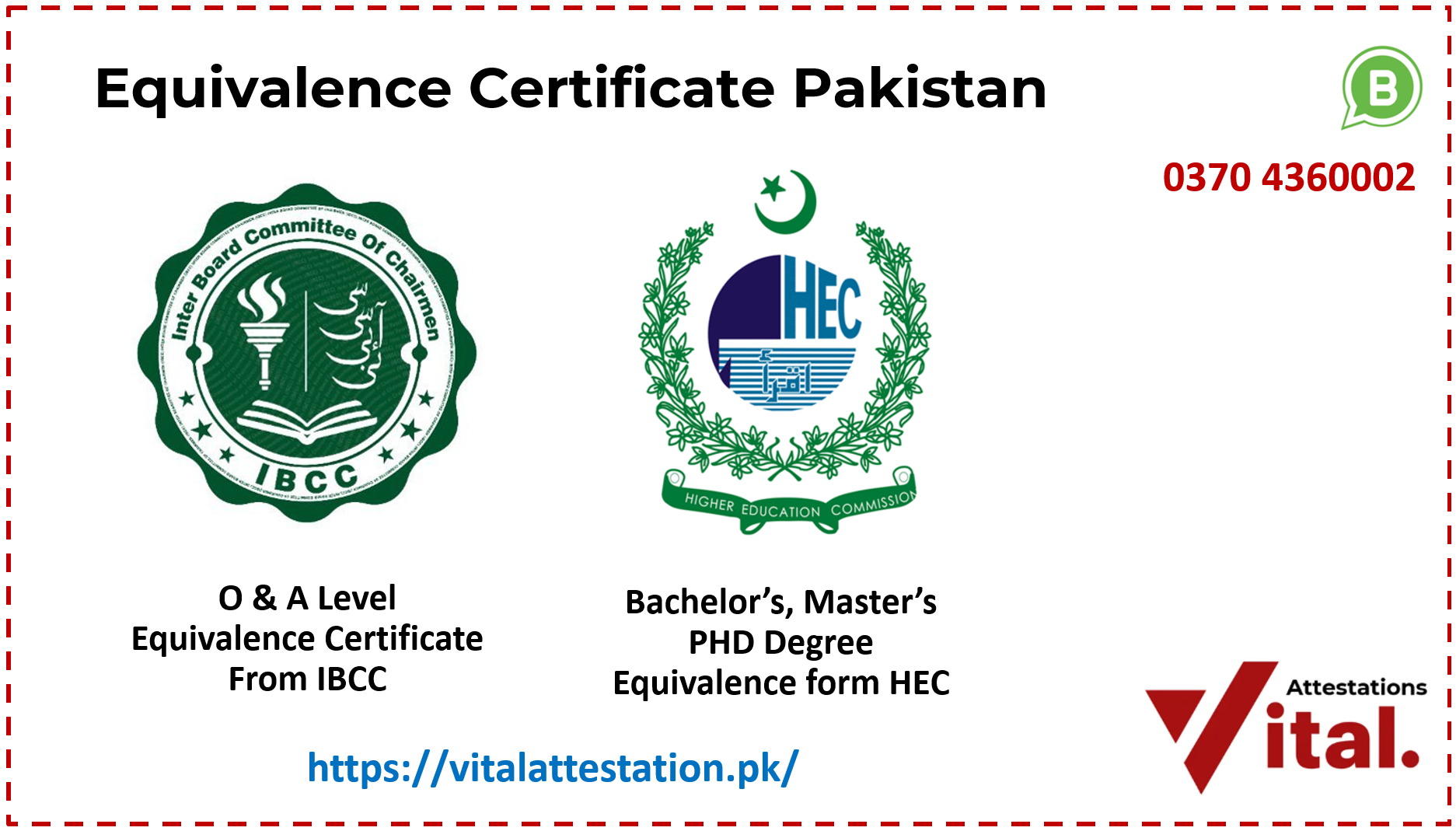 Equivalence Certificate Pakistan