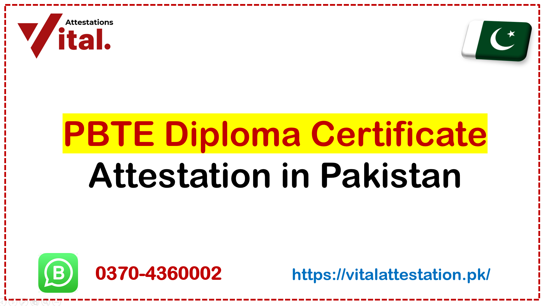 PBTE Diploma certificate attestation in Pakistan