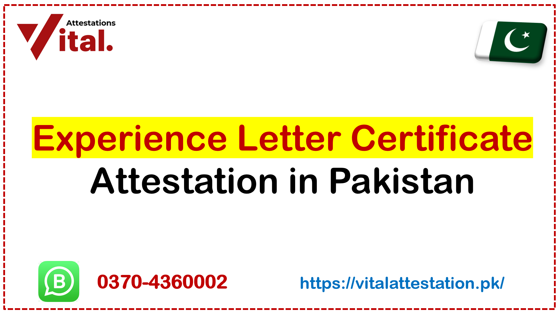 experience Certificate attestation in Pakistan