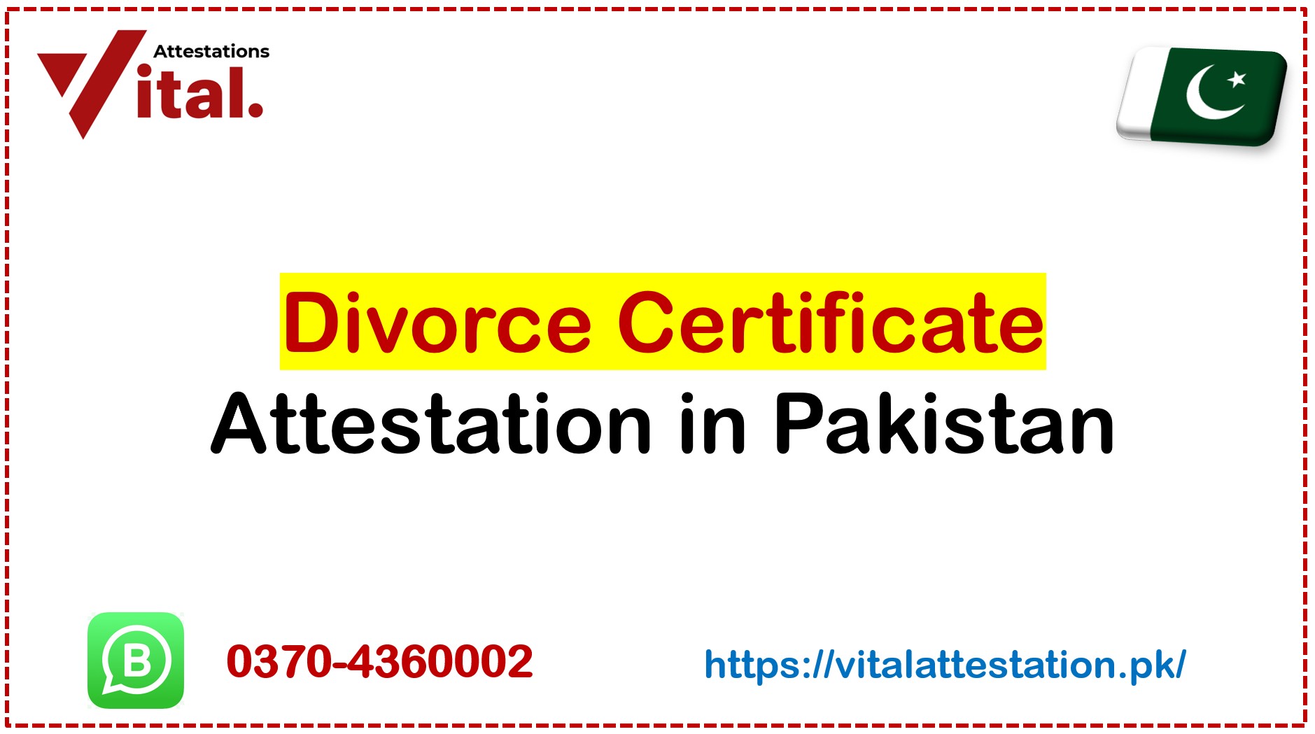 divorce certificate attestation in Pakistan