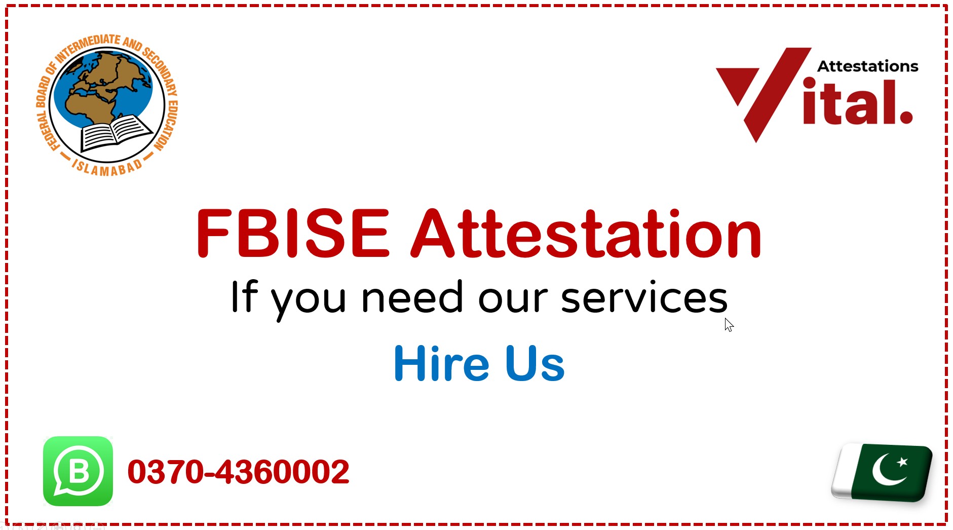 FBISE attestation services in Pakistan