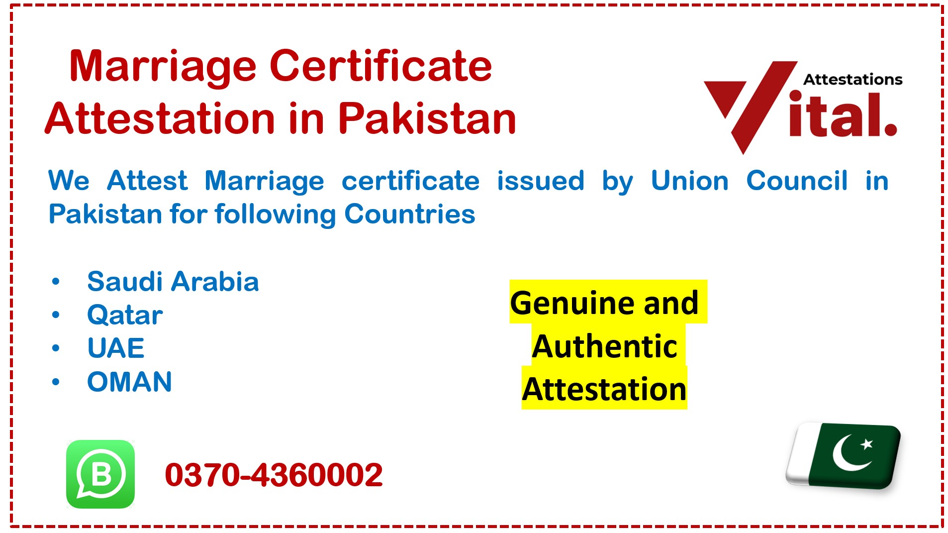 Marriage Certificate attestation